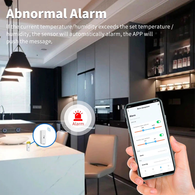 Tuya Wifi/Zigbee Temperature And Humidity Sensor Indoor Thermometer Smart Life Control For Home Work With Alexa Google Assis…