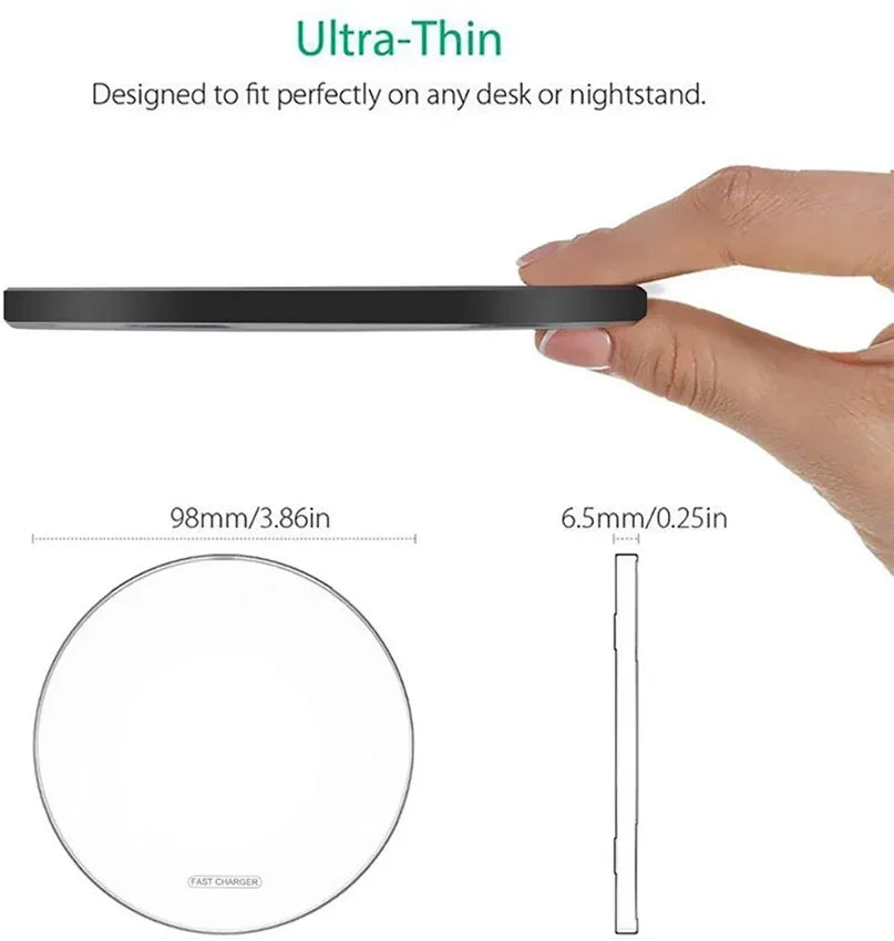 100W Fast Wireless Charger Pad For iPhone 15 14 13 12 X Pro Max 8 Samsung Galaxy S23 Xiaomi Wireless Charging Station Charge…