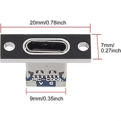 5/20Pcs USB Jack 3.1 Type-C 2Pin 4Pin Female Connector Jack Data Charging Port Small Electrical Charging Base with Fixing Pl…