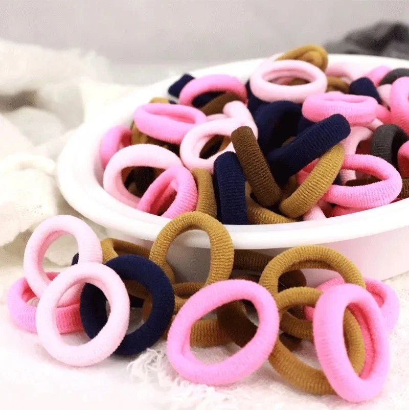 200-1000pcs Women Girls Colorful Nylon Elastic Hair Bands Ponytail Hold Small Hair Tie Rubber Bands Scrunchie Hair Accessori…