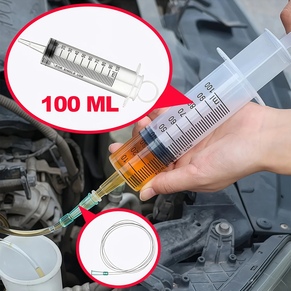 1 set of car water suction/injection tool with syringe - image 6