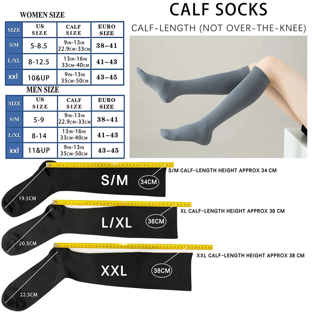 Varicose Veins Compression Socks Fit For Golf Rugby Running Hiking Sports For Anti Fatigue Driving Travel Flight Women Men S…