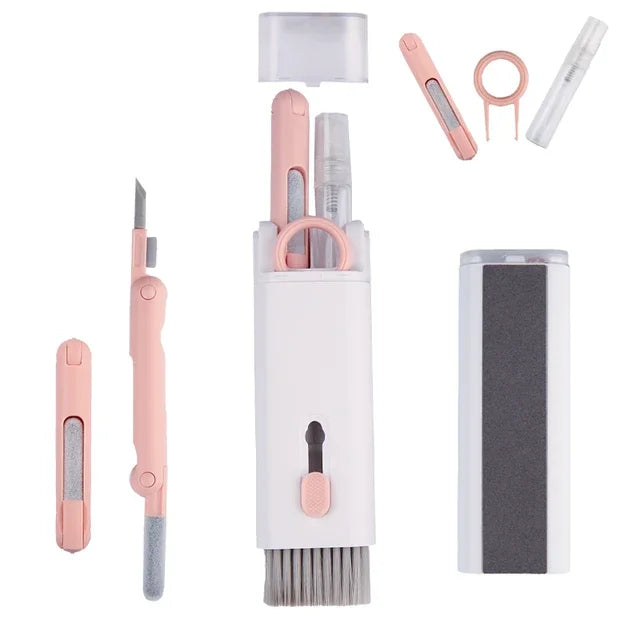 7-in-1 Computer Keyboard Cleaner Brush Kit Earphone Cleaning Pen For Headset Keyboard Cleaning Tools Cleaner Keycap Puller K…