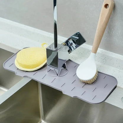 Silicone Mat Gourmet Faucet Kitchen Accessory Home Appliance Sponge Rack Kitchens Accessories Kitchen Sink Splash Guard for…