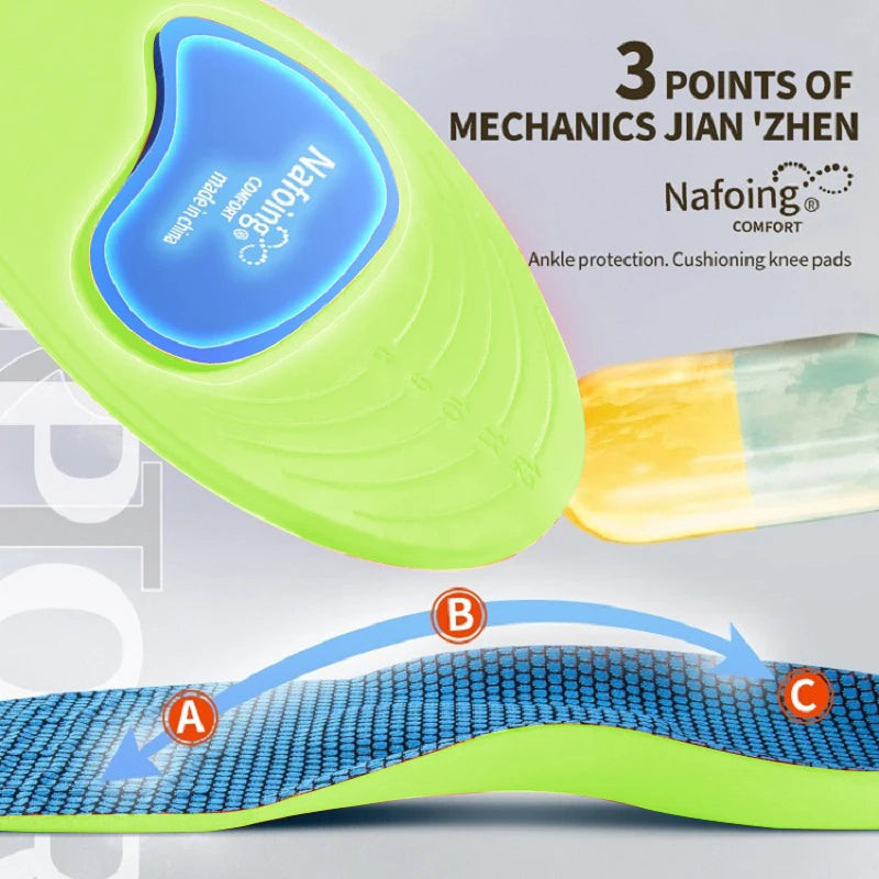 Orthopedic Insoles for Feet Sport Shock-absorbing Insole for Shoes Arch Support Plantar Fasciitis Templates Pads Men Women S…