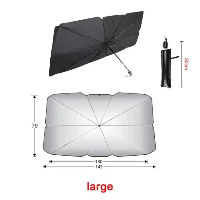 Car Sunshade Umbrella Windshield Folding Front Parasol Umbrella Type Sun Shade for Car Window Summer Sun Protection Accessor…
