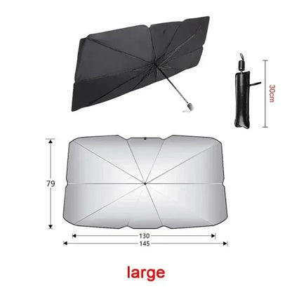 Car Sunshade Umbrella Windshield Folding Front Parasol Umbrella Type Sun Shade for Car Window Summer Sun Protection Accessor…