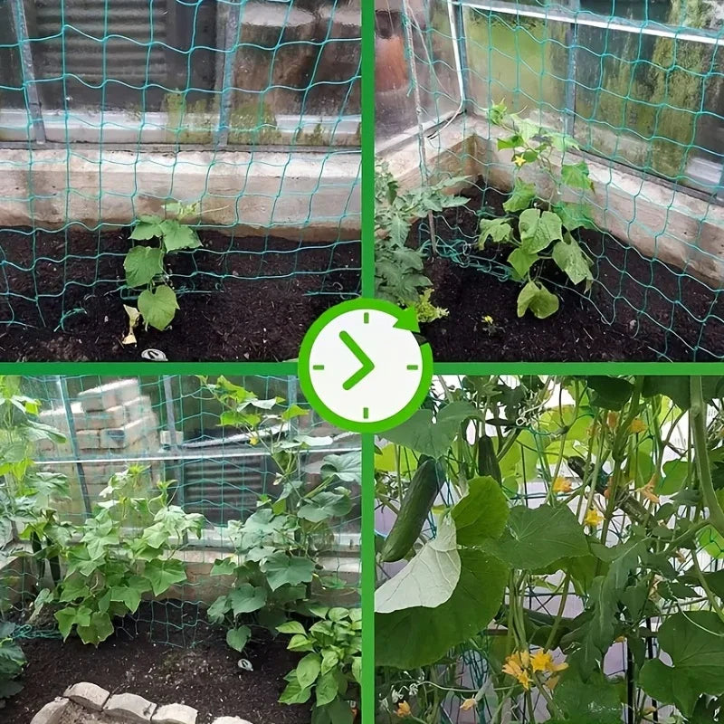 Plant Trellis Pergolas, Heavy-Duty Polyester Grow Net, Garden Trellis Netting With Square Mesh For Climbing Plants, Vegetabl…