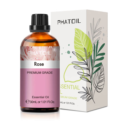 PHATOIL 1PCS Aromatherapy Essential Oil 30ml Lemon Eucalyptus Lavender Bergamot Jasmine Juniper Rose Vanilla Aroma Essential…