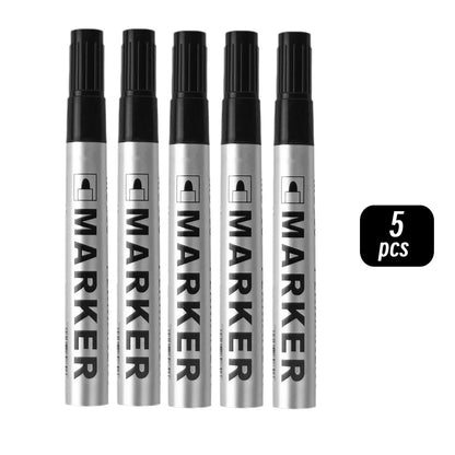 Permanent Paint Marker Pen Waterproof Black Pen for Tyre Oily Markers Quick Drying Signature Pen Stationery Supplies - image…