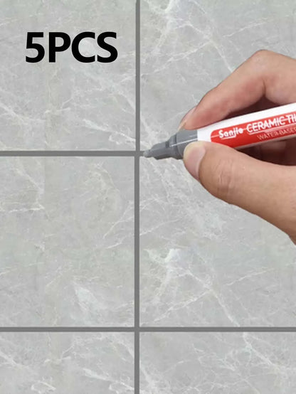 1/5/10/30PC Ceramic tile bathroom wall floor tile gap color repair anti-mildew waterproof whiteboard color repair pen - imag…