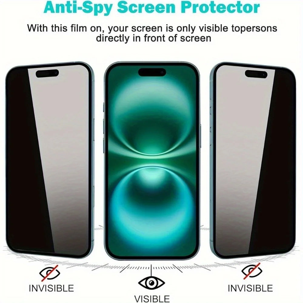 Privacy Screen Protector For iPhone 17 Pro Max 18 Pro 16 15 11 12 13 14 16e Anti-Spy Tempered Glass iPhone 16 Plus 12 Mini X…