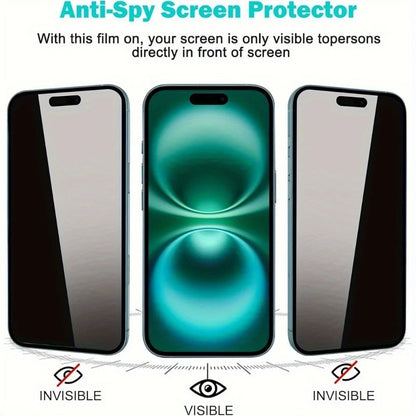 Privacy Screen Protector For iPhone 17 Pro Max 18 Pro 16 15 11 12 13 14 16e Anti-Spy Tempered Glass iPhone 16 Plus 12 Mini X…
