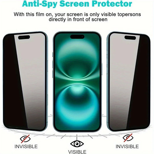 Privacy Screen Protector For iPhone 17 Pro Max 18 Pro 16 15 11 12 13 14 16e Anti-Spy Tempered Glass iPhone 16 Plus 12 Mini X…