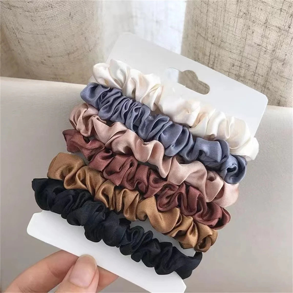 6pcs Satin Hair Scrunchies for Women - Softer Than Silk Scrunchies for Hair | Satin Scrunchies for Girls | - image 5