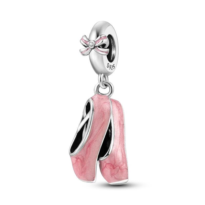 2026 Hot Sale Charms Bead 925 Sterling Silver Pink Butterfly Luminous Firefly Dangle Fit Bangle Bracelet Necklace DIY Jewelr…