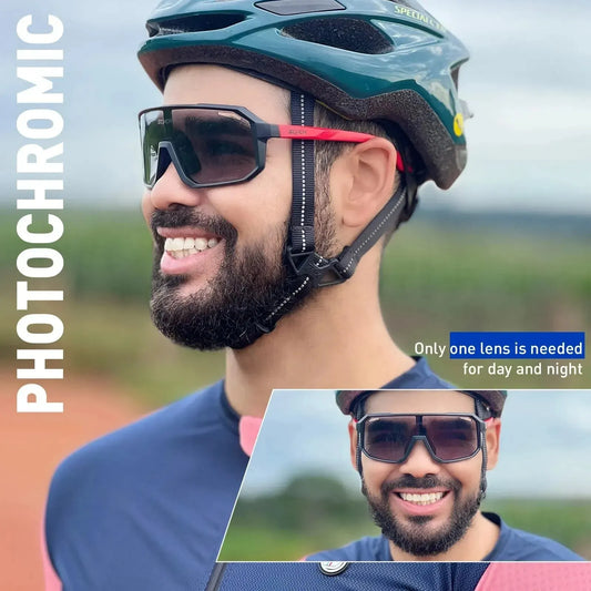 Cycling Glasses Photochromic Sunglasses Men Women Mountain Bike Road Eyewear New Bicycle Riding Outdoor Sports Hiking Goggle…