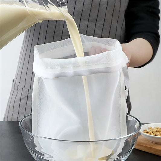 Nylon Filter Bags Vegetable Milk Strainer Sieve Drain Tea Filter Net Bag Kitchen Gadgets For Home Food Cheese Cloth Honey Si…