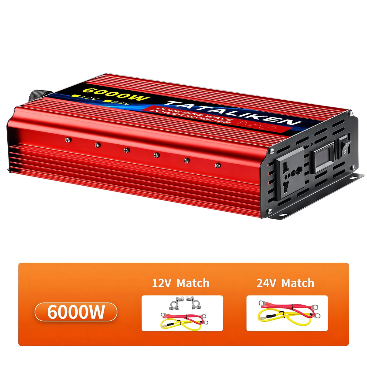 Pure Sine Wave Inverter 1000W-4000W DC 12V and 24V to AC 220V 50hz Power Inverter Charger Adapter Universal Socket - image 14