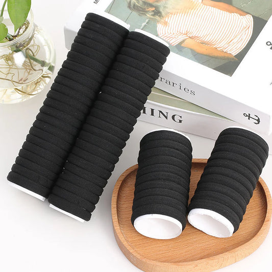 50/100 pieces of black and white hair bands, women's hair bands, high-elasticity rubber band hair bands, hair bands - image 2
