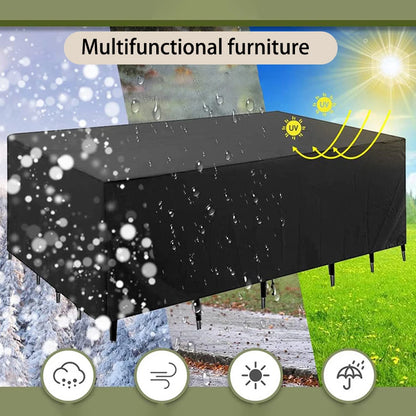Multi-size Large Rectangular Table Cover Durable Garden Furniture Protective Cover UV Protection Suitable for Outdoor Use -…