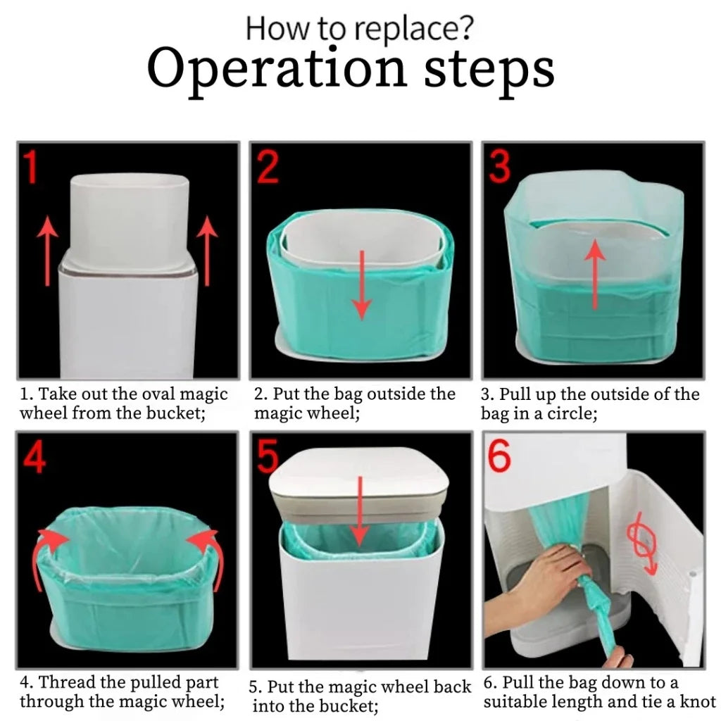 Bady Diaper Garbage Bags Classic Diaper Pails Garbage Bag, 16L Trash Bucket Replacement Liners Refill Bags - image 5