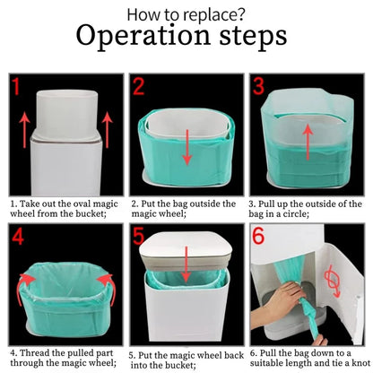 Bady Diaper Garbage Bags Classic Diaper Pails Garbage Bag, 16L Trash Bucket Replacement Liners Refill Bags - image 5