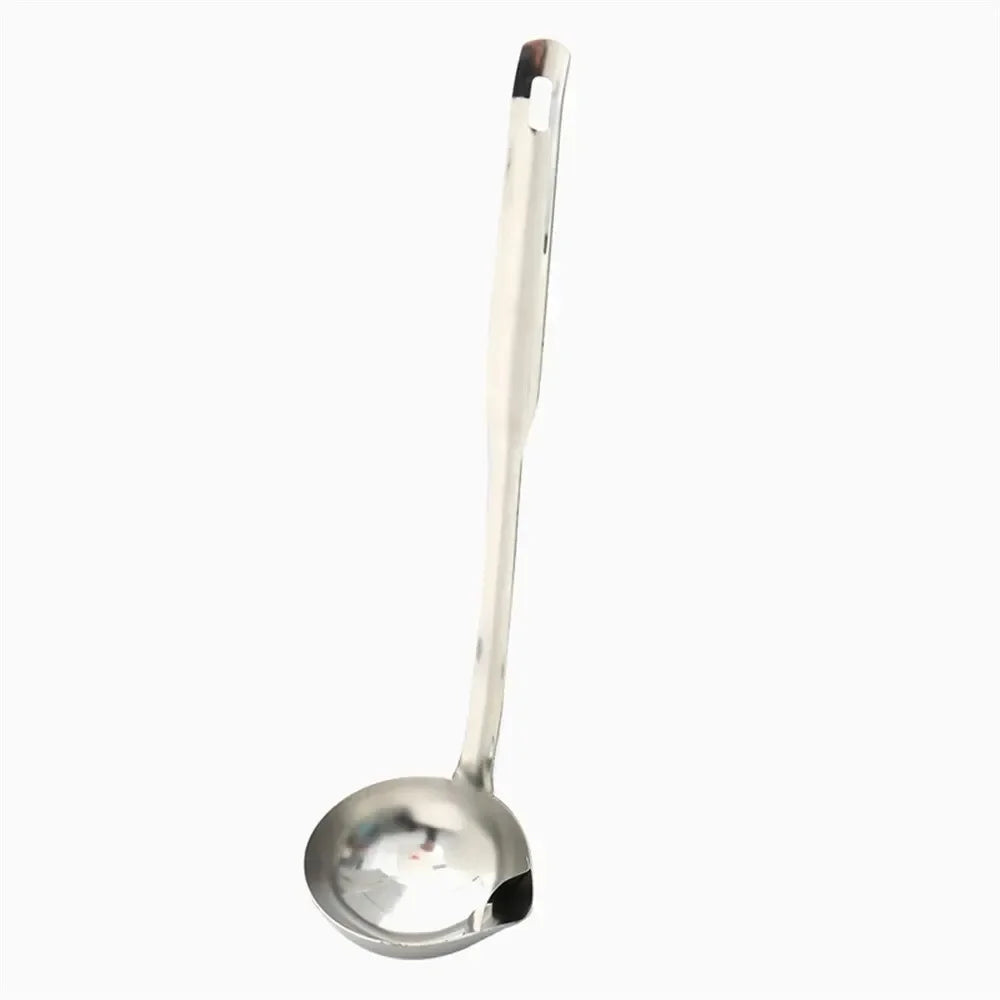 1/2Pcs Stainless Steel Soup Fat Oil Separator Ladles Skimmer Spoon Soup Colander for Kitchen with Heat Insulation Anti-scald…