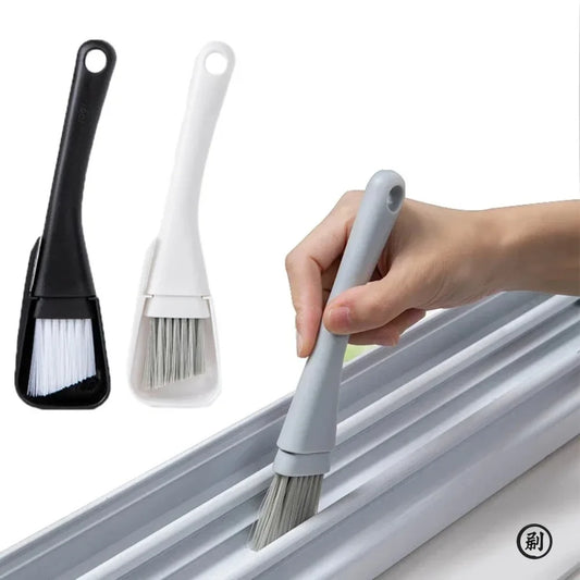 Window Groove Cleaning Brush Windows Slot Cleaner for Door Floor Gap Keyboard Brush+Dustpan 2 In 1 Household Cleaning Tools…