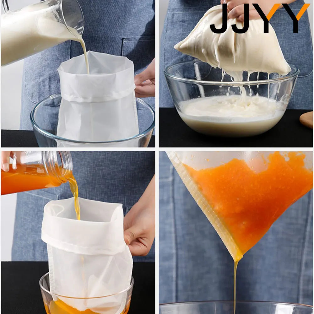 JJYY Beer Homebrew Filter Bag for Brewing Malt Boiling Wort Mash Strainer Tool Mesh Nylon Food Strainer Bag Nut Milk Juice F…