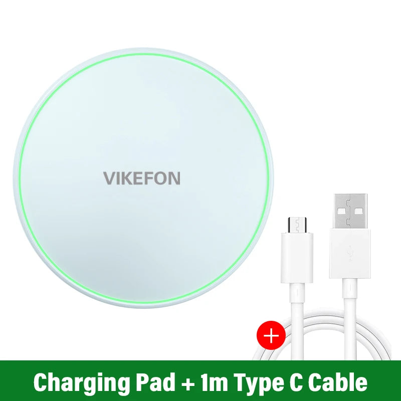 Wireless Charger For iPhone 17 15 14 13 12 X Pro Max Induction Fast Charging Pad Dock Station For Samsung S23 S22 Xiaomi Hua…