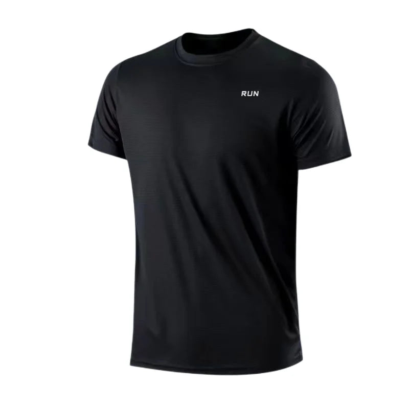 Men's Quick Dry Short Sleeve Gym Running Moisture Wicking Round Neck T-Shirt Training Exercise Gym Sport Shirt Tops Lightwei…