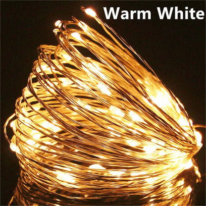 USB Led Fairy Lights Copper Wire String 20M 200LED Holiday Outdoor Lamp Garland For Christmas Tree Wedding Party Decoration…