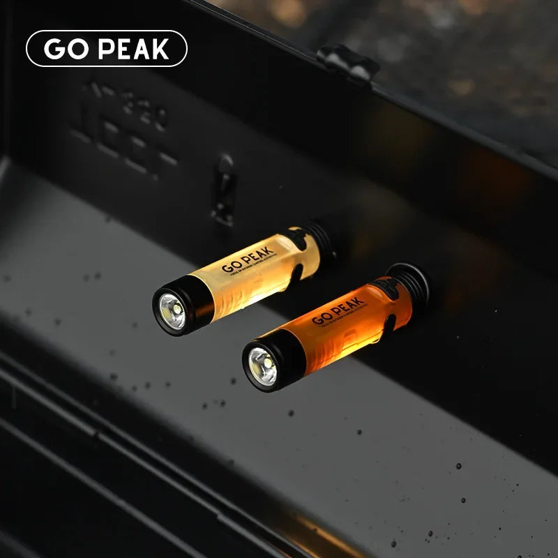 GOPEAK Pocket Mini Flashlight Outdoor Key Clip Cap Ambient Led Long Endurance Disaster Relief Emergency 5050 Small Light - i…