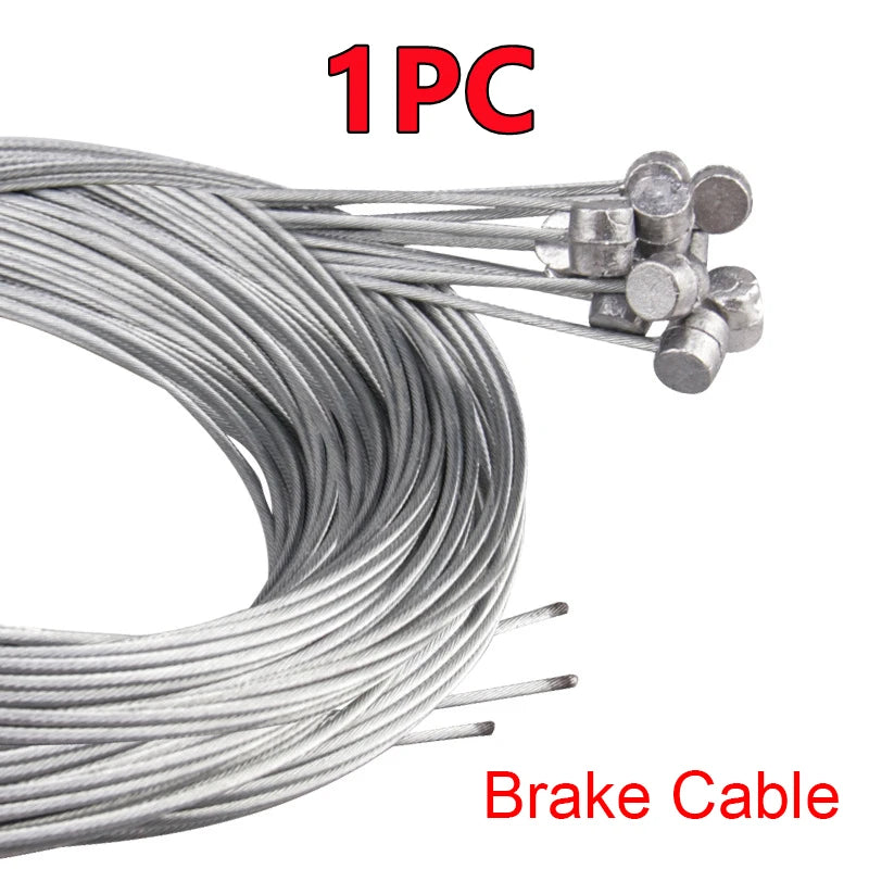 10/5/3/1PC 2M MTB Bicycle Brake Line Bicycle Speed Line Fixed Gear Shifter Gear Brake Cable Set Core Inner Wire MTB Road Bik…