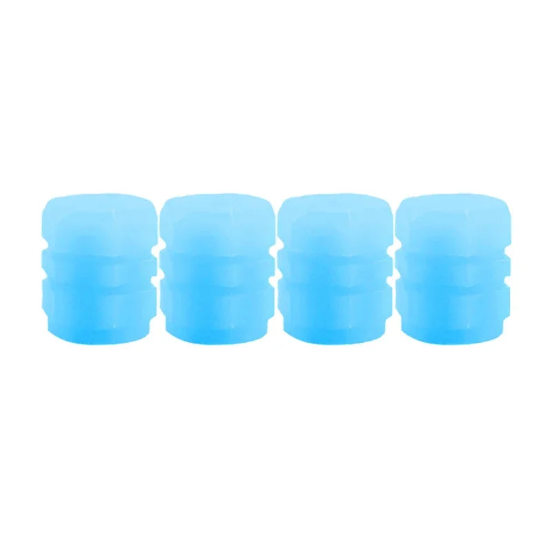Luminous Valve Caps Fluorescent Night Car Tire Valve Caps Motorcycle Bike Glowing Decor Wheel Nozzles Tyre Cap Car Accessori…