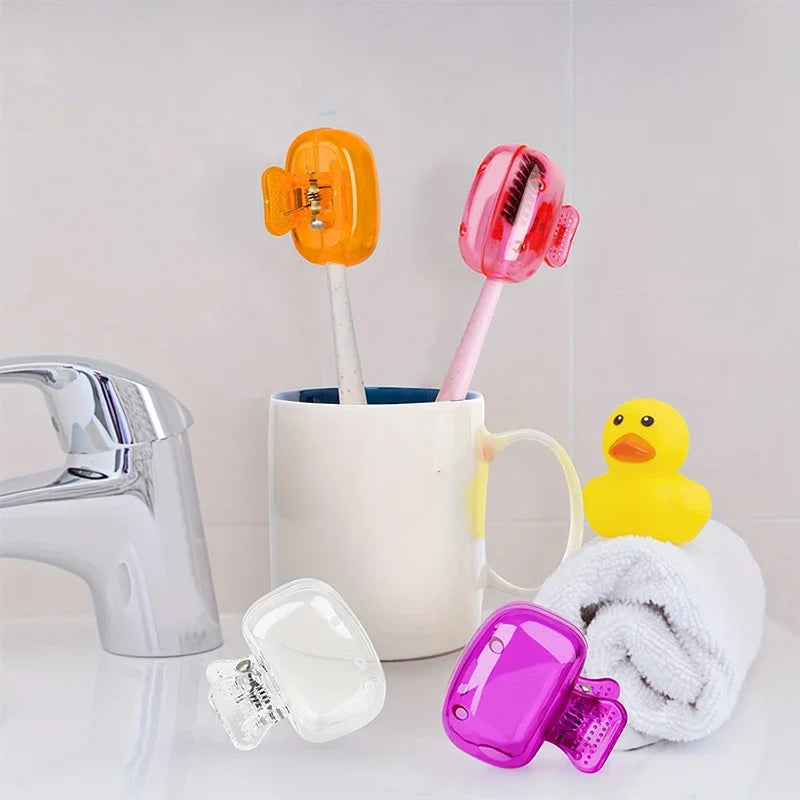 1PCS Travel Toothbrush Head Covers Toothbrush Protector Cap Brush Pod Case Protective Portable Plastic Clip For Household Tr…