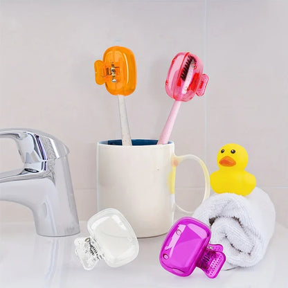 1PCS Travel Toothbrush Head Covers Toothbrush Protector Cap Brush Pod Case Protective Portable Plastic Clip For Household Tr…