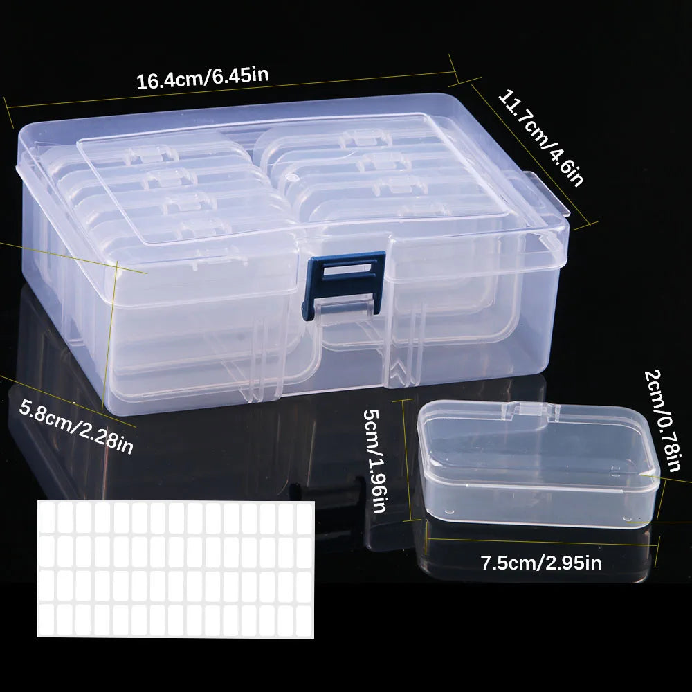 DIY Diamond Painting Embroidery Storage Box, Nail Art Jewelry Rhinestone Mosaic Storage Container, Multifunctional Storage B…