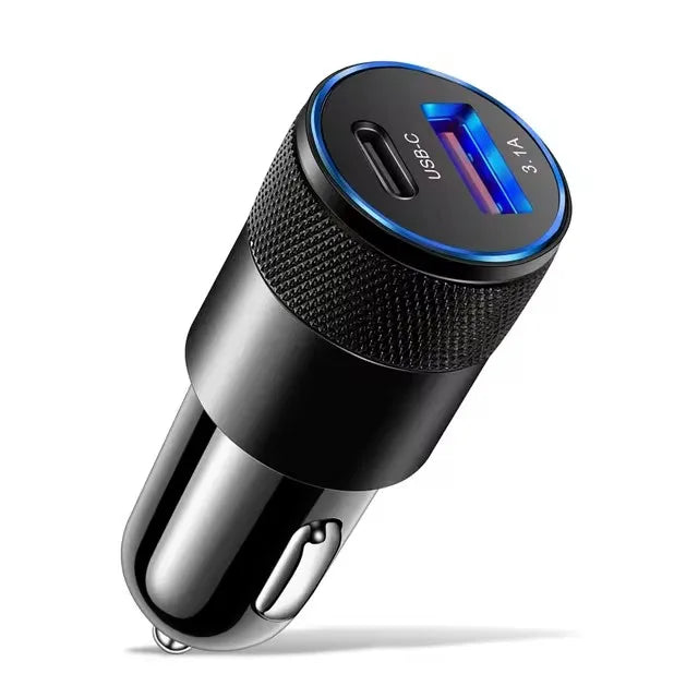 66W USB Car Charger Type C Fast Charging Phone Adapter For Xiaomi Huawei PD Phone Charger Car Adapter Socket Cigarette Light…