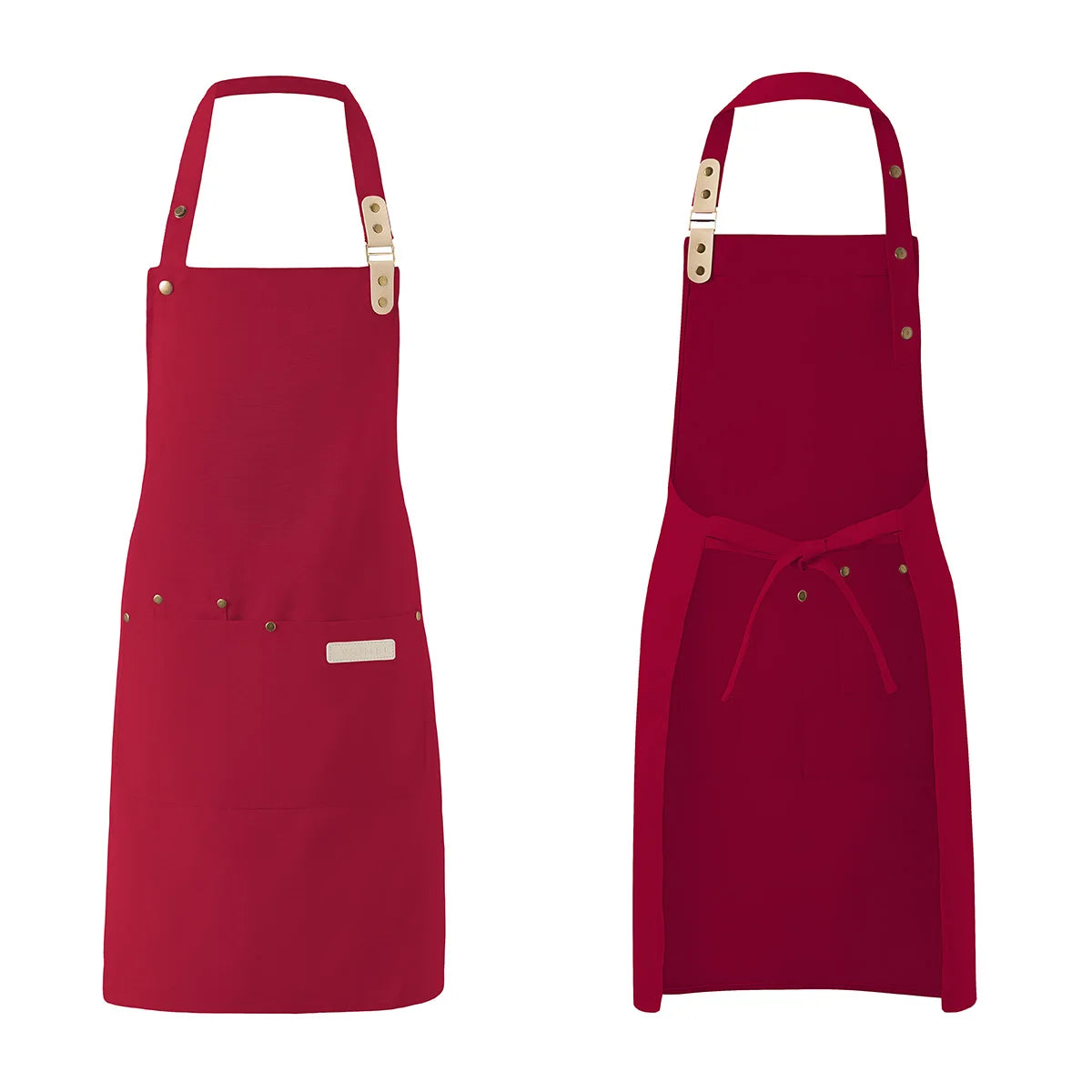 1 Piece Chef Apron Unisex Waterproof Canvas Durable for Restaurant Hotel Baking Beauty Salon Nail Art Kitchen Cooking - imag…