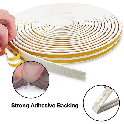 5M/10M Door Window Seal Strip DIEP Self-adhesive Acoustic Foam Sealing Strip Tape Insulation Windproof Rubber Weatherstrip -…
