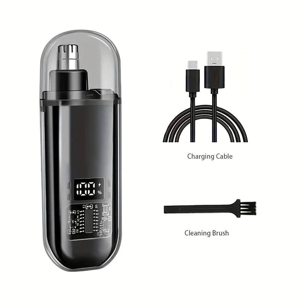 Nose Ear Hair Trimmer for Men - USB C Rechargeable Portable Fast Charge, Compact Grooming Kit - image 7