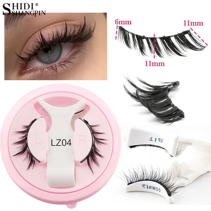Hot 1 Pair Magnetic Eyelashes Handmade Fluffy Faux Mink Lashes Reusable Natural False Eyelashes and Magnetic Tweezers Set Ma…