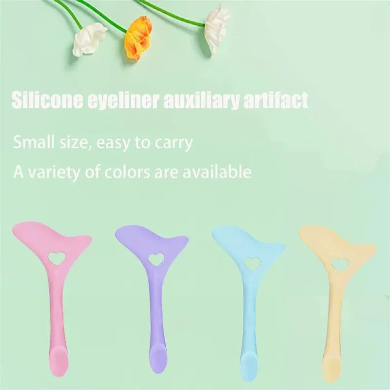 Wholesale Multi-functional Eyeliner Stencil Wing Tips Silicone Eyeliner Aid Drawing Lipstick Wearing Aid Reusable Makeup Too…