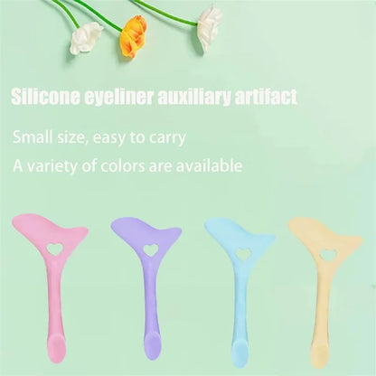 Wholesale Multi-functional Eyeliner Stencil Wing Tips Silicone Eyeliner Aid Drawing Lipstick Wearing Aid Reusable Makeup Too…