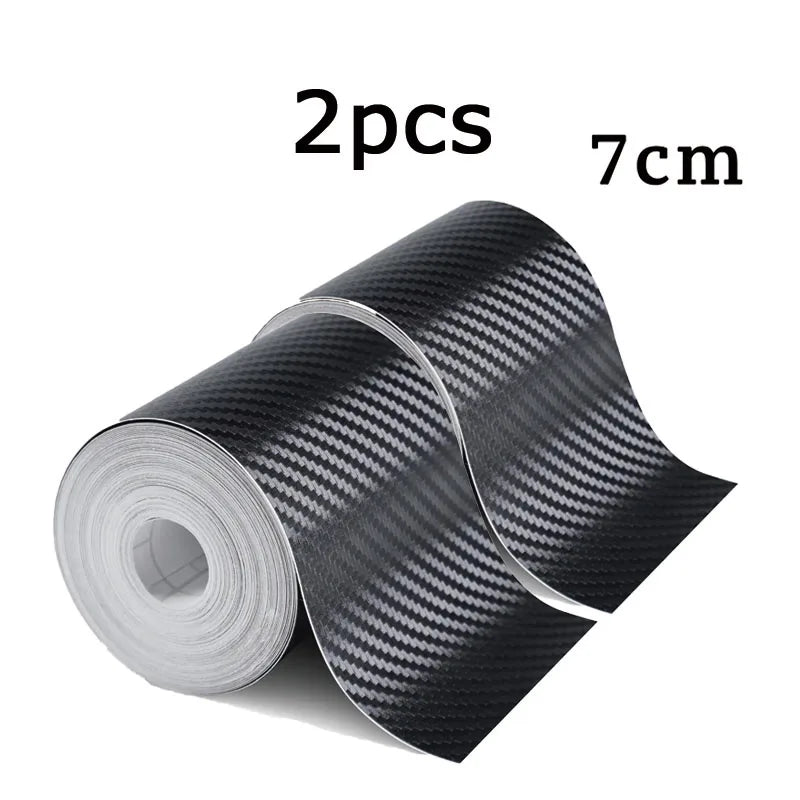 1-5m Nano Carbon Fiber Car Tape Sticker Door Mirror Paste Protector Strip DIY Protection Protective Film Waterproof Adhesive…