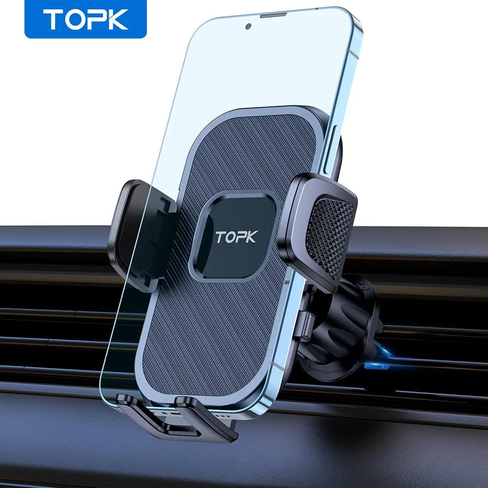 TOPK Car Phone Holder Gravity Stand for iPhone Xiaomi Samsung Car Mobile Support for Dashboard Windshield Air Vent Phone Mou…