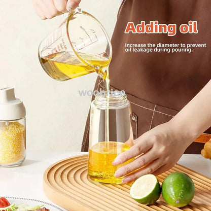 Olive Oil Spray Bottle for Oil Bottle Pouring for Cooking Oil Spices Camping Dispenser with Automatic Lid Spice Shaker - ima…