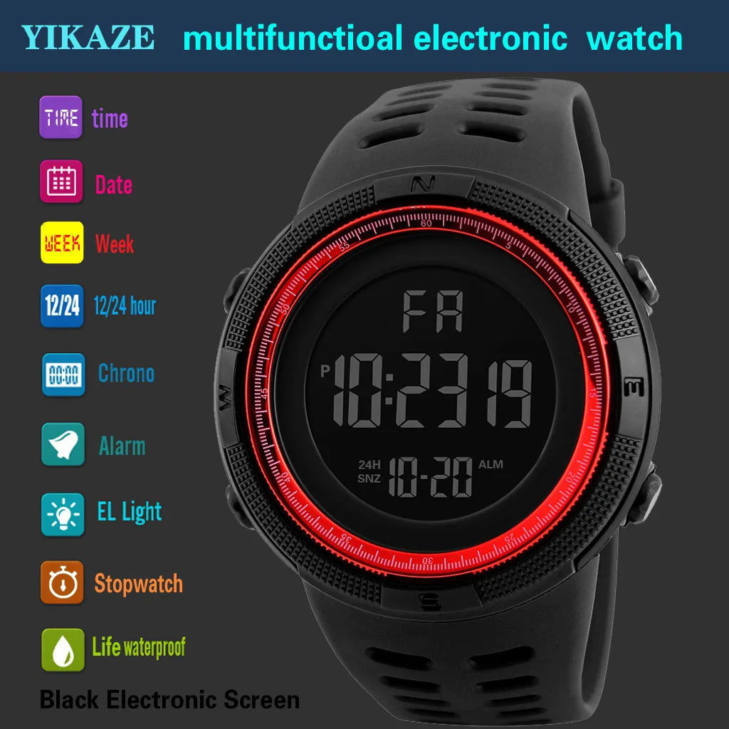 Electronic Watch For Mens Military Sports Watches Luminous Multifunction LED Digital Wristwatch for man kids Boy Student Tee…